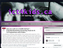 Tablet Screenshot of ict4kids.ca